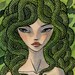 FREE SHIPPING - Medusa - Original ACEO - 2.5 x 3.5 tiny art - one of a kind artwork