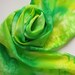 Silk Scarf - Lemon Lime - Hand Painted Ladies Scarves Green Chartreuse Yellow Bright Kelly