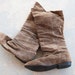 vintage 80s Suede Boots - Cuffed Boots - Brown Pirate Boots Sz 11