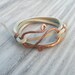 Leather Wrap Bracelet, Tan Rawhide, Hammered Copper Bracelet