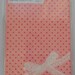 Japanese Pink Paper Gift Bags / Party Bags With Sticker Seals - Pink Polka Dots With White Lace Border & Bow - Large Size