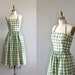 r e s e r v e d...1950s dress / plaid 50s day dress / vintage 50s Good News dress