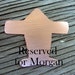 Reserved for Morgan- a stylized airplane guitar pick-Hand stamped copper guitar pick