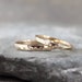 His and Hers 14K Yellow Gold Filled Wedding Bands - Men's and Ladies Band - Textured Wedding Bands - Friendship Rings