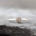 Rough Diamond Solitaire Ring Bezel Set in Sterling Silver - Engagement Ring - Stacking Ring - Promise Ring