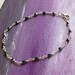 Metallic Hematite Czech Crystal Wire Wrapped Chain Link Anklet - Ankle Bracelet