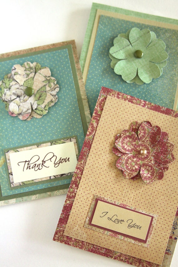 Gift Set Handmade Happy Birthday Card Gift Set by Summertimedesign