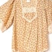 Prarie Girl Paisley Cotton Top all Vintage 1970s Cosmic Pattern Blouse with Lace S M