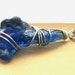 Irish Keychain. Seaglass from Ireland. Vintage Cobalt Beach Glass Keychain