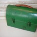 Vintage Green Rusty Chippy Industrial Thermos Metal Lunch Box