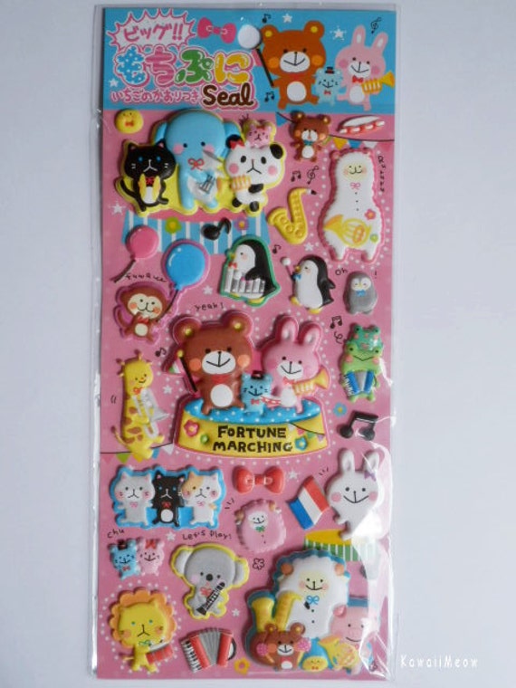 Kawaii Japanese Stickers Cute Animals AIA23 by KawaiiMeow