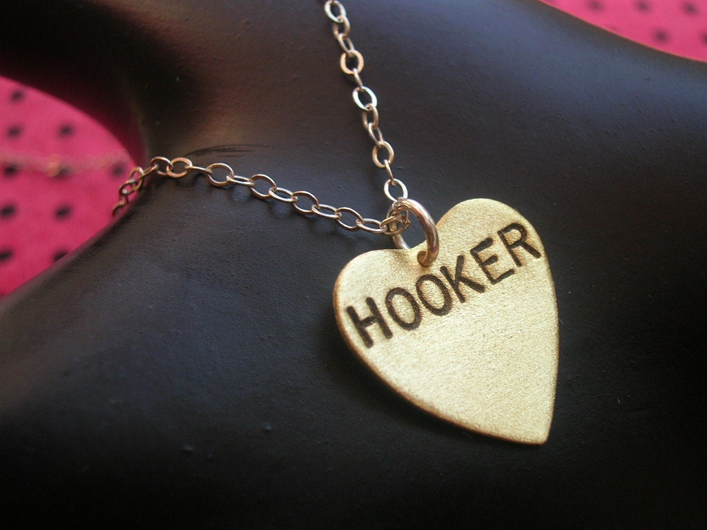 Boo You Whore Hooker Necklace Prostitute Slut Shame Hussy