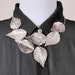 Vintage Statement Necklace -silver LEAVES leaf pendant, wedding jewelry, steampunk jewelry - FREE worldwide shipping