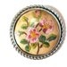 Pretty 1920's vintage hand embroidered flower brooch-Wild roses-Art Deco 1930's-