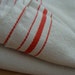 One Huge and Soft Large 2 Yards of French Red Stripe Vintage Linen