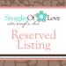 Reserved Listing for Amanda
