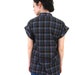 vintage plaid shirt / summer blouse black