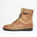 VTG 80's Distressed Leather Lace Up Buckle Ankle Boots 8.5