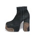 Vtg Italian Suede Club Kid Platform Ankle Boots 8.5