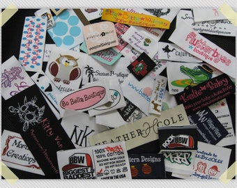 A Hong Kong Company 200 pcs Custom Clothing Damask Woven Labels (Artwork)