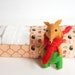 Felt fox miniature plush red green - Serafino