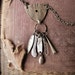 Kalladorn warrior - assemblage cluster charm necklace - quartz crystal - tribal sci-fi