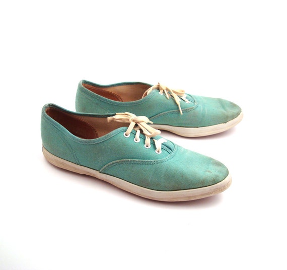 Vintage Keds Sneakers 1960s Teal Women's size 7 US