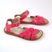Saltwater Summer Sandals Vintage 1980s Saltwater Patent Pink Leather Sandals Kids 11