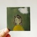 my favorite yellow mohair sweater / original painting on canvas