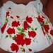 Vintage Wilendur Tablecloth Apron Kitsch Red Roses 50's EX