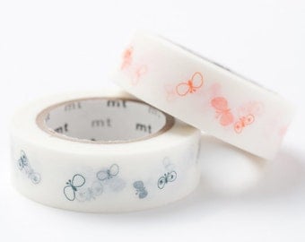 mt Washi Masking Tape - Blue or Orange Butterfly - mina perhonen
