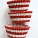 Red Bold Striped Cupcake Liners Standard Size 50 per pack