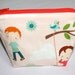 Make Up - Zipper Pouch - Fly a Kite - Flat bottomed - Sale