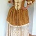 Gold and Cream Marie Antoinette rococo Victorian inspired costume dress fits waist 34 to 36 inches comes with hips