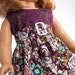 18 Inch Doll Clothes Empire Dress for 18" American Girl Dolls in Purple Violet Flowers by PattiKuz