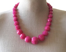 Popular items for fuschia necklace on Etsy