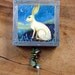 wood block art with beads