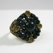 Vintage Art Deco Ring 1920s Dark Green Celluloid - Flowers - Size 7.75 Costume Ring Cocktail Ring - Boho - Cyber Monday Sale - Coupon Code
