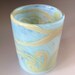 Hand blown drinking glass Robins Egg Blue