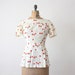 vintage 1970's strawberry print blouse