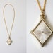 watch necklace - vintage 1970's gold watch pendant