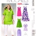 Tops Dress Shorts & Capris Plus Size Pattern McCalls 6085 UNCUT Bust 40 to 46
