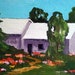 Oil Painting COUNTRY FLOWER GARDEN Rustic Landscape Lynne French Impressionist Art 16x20