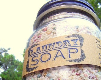 Powder Laundry Soap in a Mason Jar - Handmade Laundry Soap - NO detergents