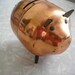 Vintage Copper Pig Piggy Bank Mid Century Minimalist