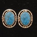 Vintage Designer Art Faux Turquoise Earrings 1960s