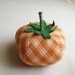 Orange Plaid Tomato Pincushion