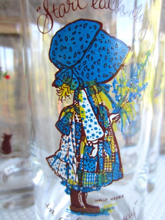 Vintage Holly Hobbie Glasses Start Your Day In A Happy Way