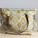 Yellow Honeycomb Zipper Tote