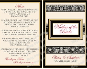 Mother of the Bride Wine Label - Elegant Bridal Party Gifts - Custom Wine Labels for each member of your Grooms or Bridal Party